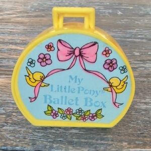 VTG My Little Pony G1 Ballet Box - Yellow and Pink 80's
